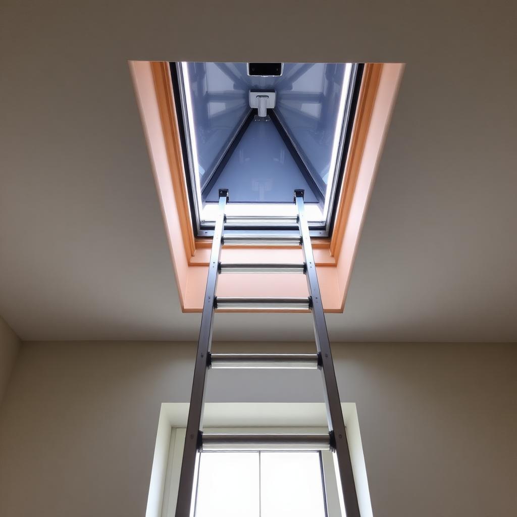 New insulated loft hatch and aluminium ladder installed in a South Wales home